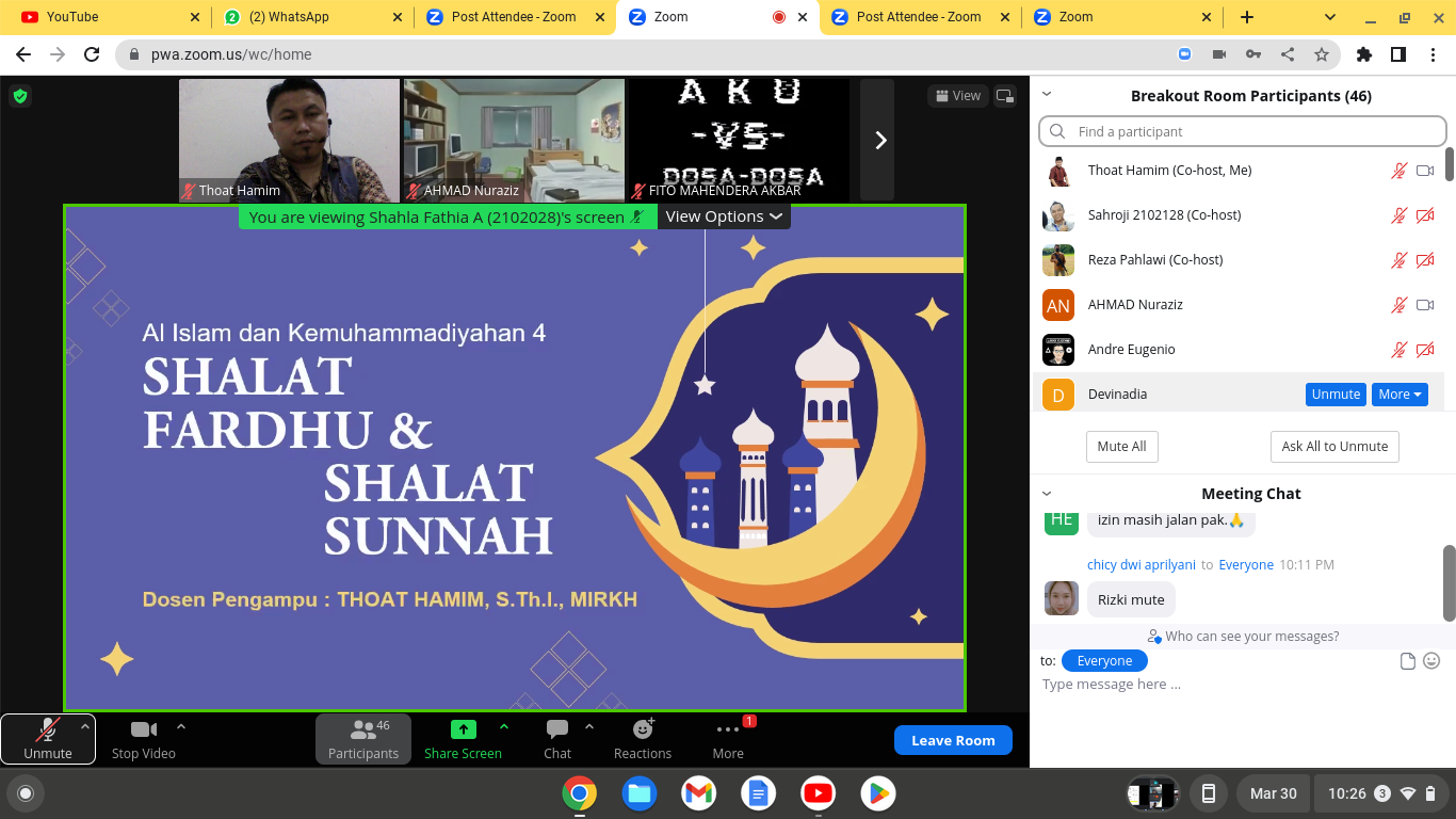 Al-Islam Dan Kemuhammadiyahan IV Kelas Pagi, Malam, Shift (B, C, E) TA 2022/2023